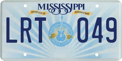 MS license plate LRT049