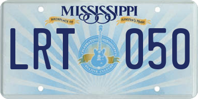 MS license plate LRT050