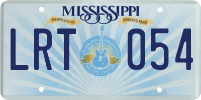 MS license plate LRT054