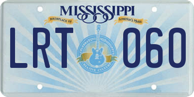 MS license plate LRT060