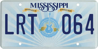 MS license plate LRT064