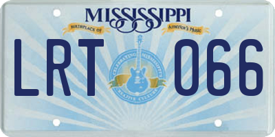 MS license plate LRT066