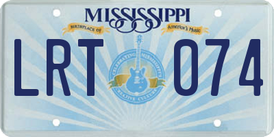 MS license plate LRT074
