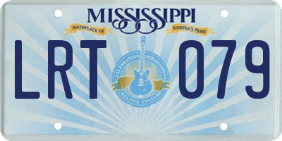 MS license plate LRT079