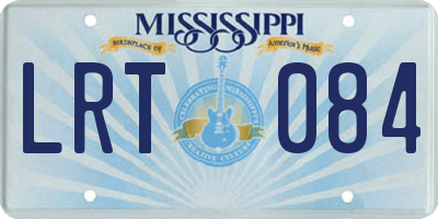 MS license plate LRT084