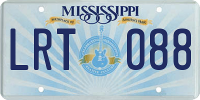 MS license plate LRT088