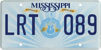 MS license plate LRT089