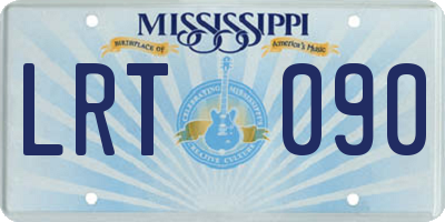 MS license plate LRT090