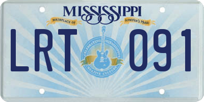 MS license plate LRT091