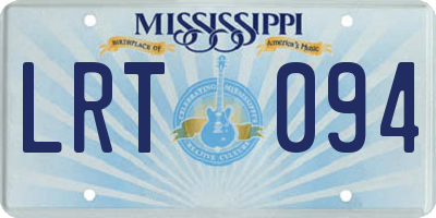 MS license plate LRT094