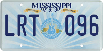 MS license plate LRT096
