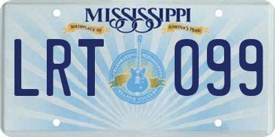 MS license plate LRT099