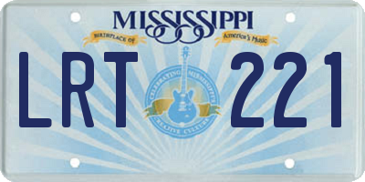 MS license plate LRT221
