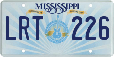 MS license plate LRT226