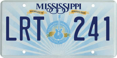 MS license plate LRT241