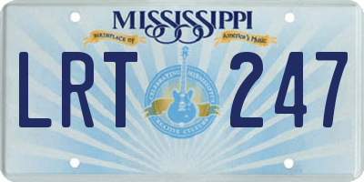 MS license plate LRT247