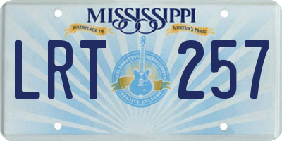 MS license plate LRT257