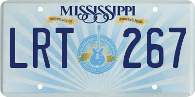 MS license plate LRT267