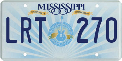 MS license plate LRT270
