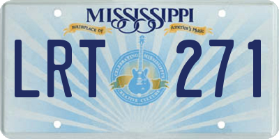 MS license plate LRT271