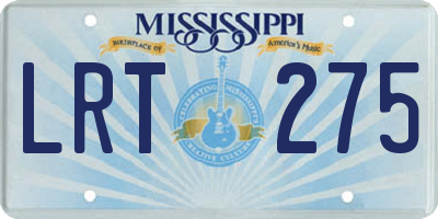 MS license plate LRT275