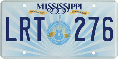 MS license plate LRT276