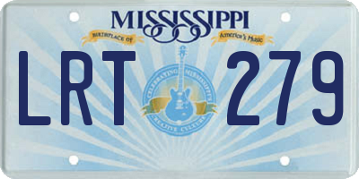 MS license plate LRT279