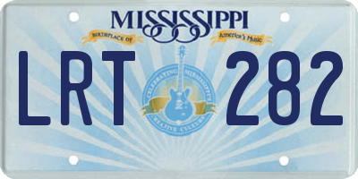 MS license plate LRT282