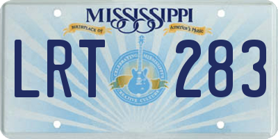 MS license plate LRT283