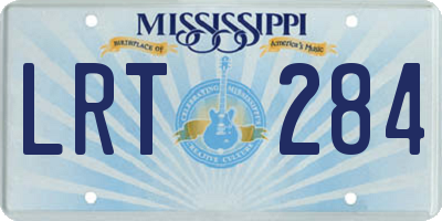 MS license plate LRT284