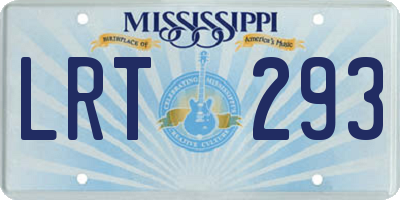 MS license plate LRT293