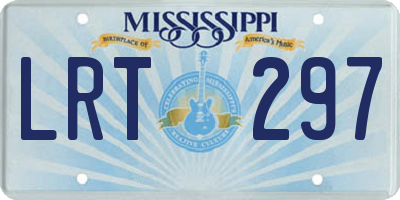 MS license plate LRT297
