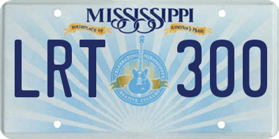 MS license plate LRT300