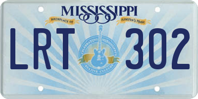 MS license plate LRT302
