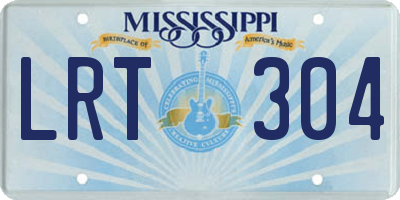 MS license plate LRT304