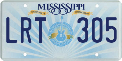 MS license plate LRT305