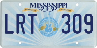 MS license plate LRT309