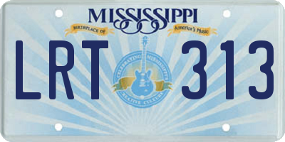 MS license plate LRT313