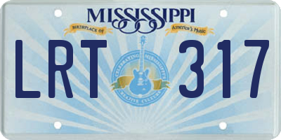 MS license plate LRT317