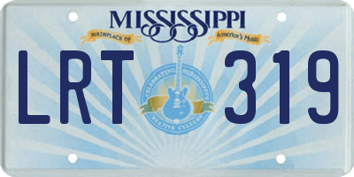 MS license plate LRT319