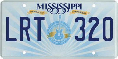 MS license plate LRT320