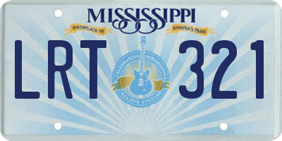 MS license plate LRT321