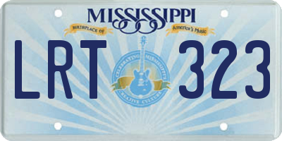 MS license plate LRT323