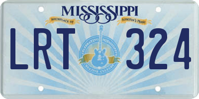 MS license plate LRT324