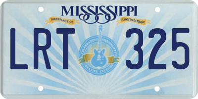 MS license plate LRT325