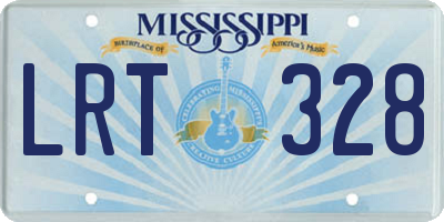 MS license plate LRT328