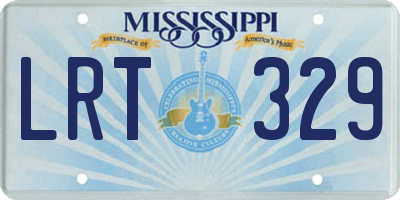 MS license plate LRT329