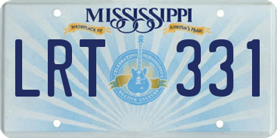 MS license plate LRT331