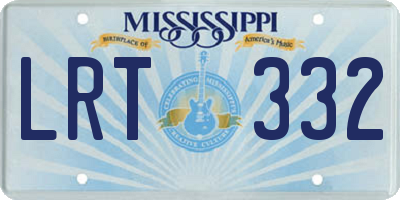 MS license plate LRT332