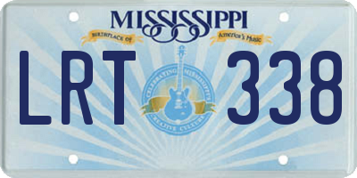 MS license plate LRT338